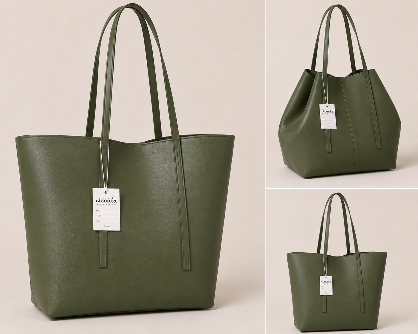Green halo tote bag