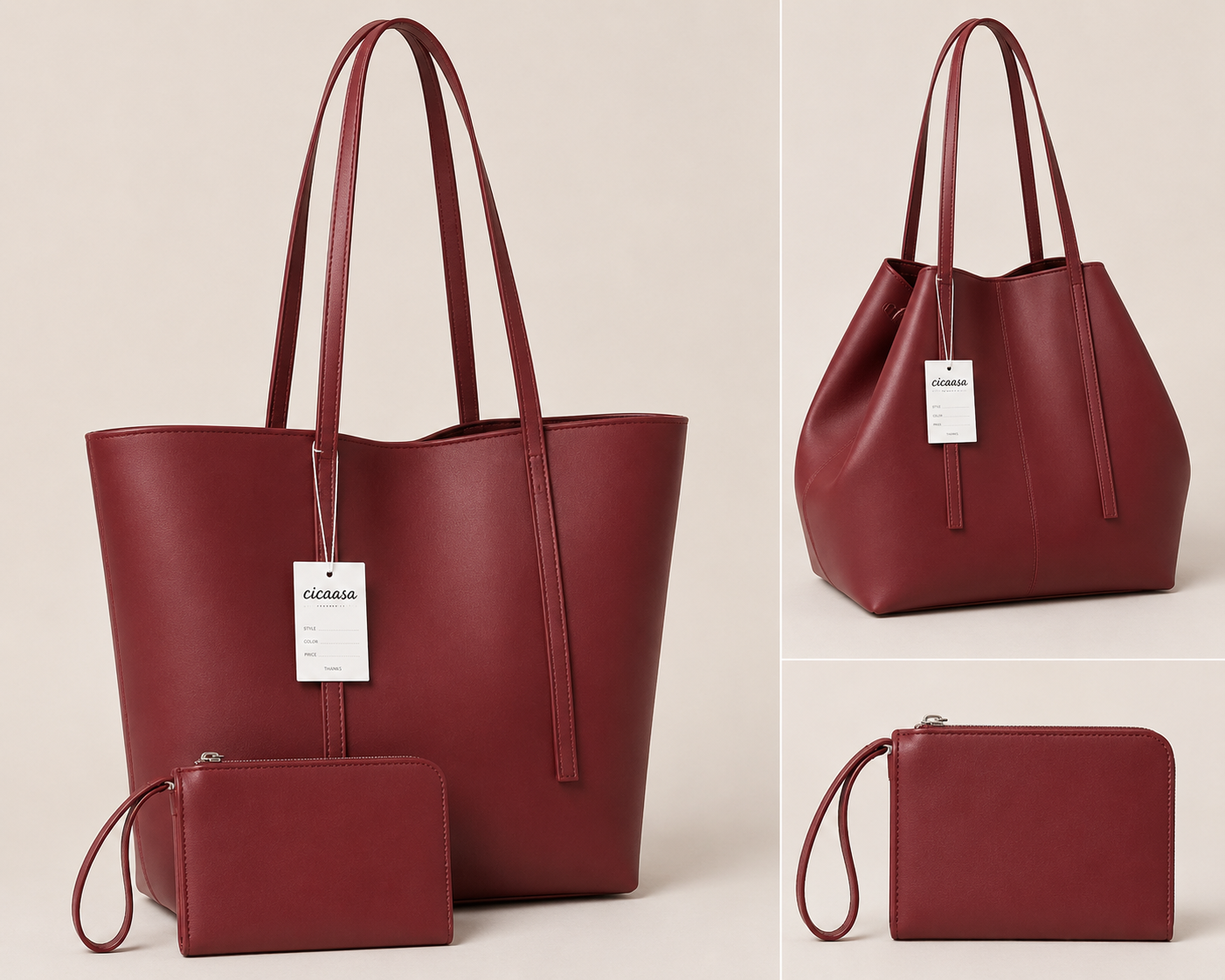 Maroon halo tote bag
